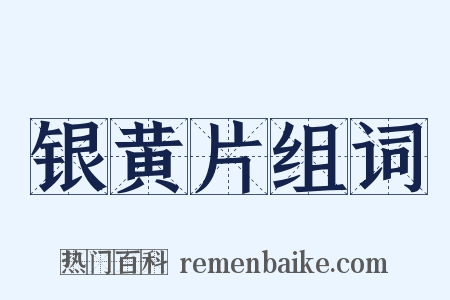 银黄片组词是什么意思的图片